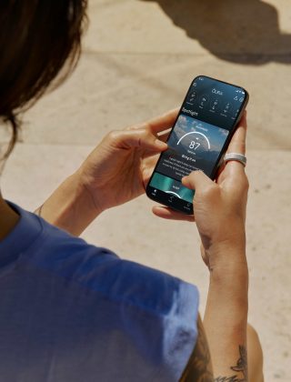 Oura Ring 4 morning Readiness Score 87 daily wellness check-in app interface