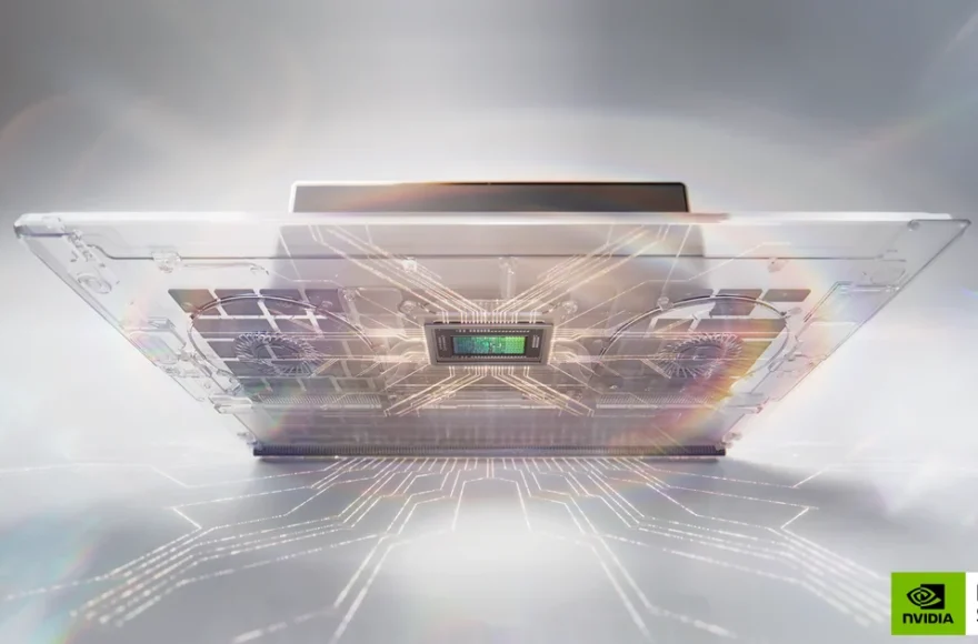 what is NVIDIA RTX Spark superchip inside transparent laptop chassis